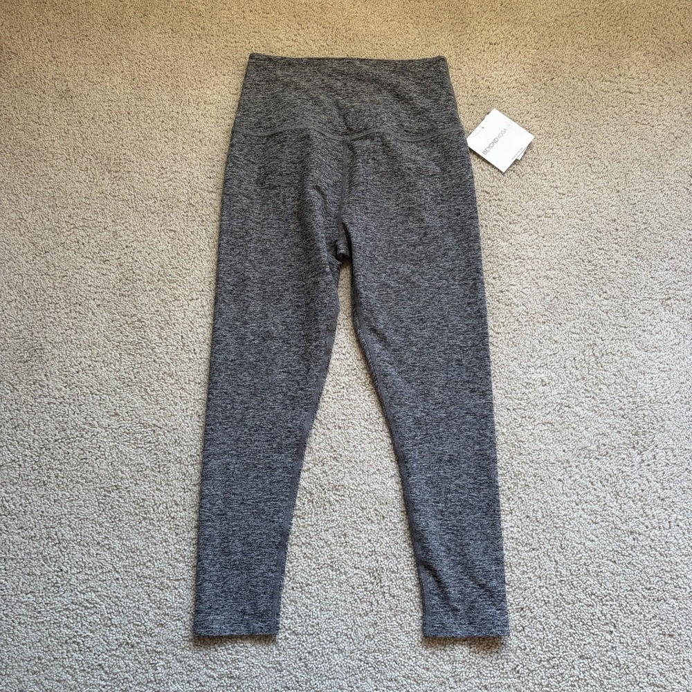 Beyond Yoga Leggings Style SD3106 Heather Gray Black Large NWT NEW